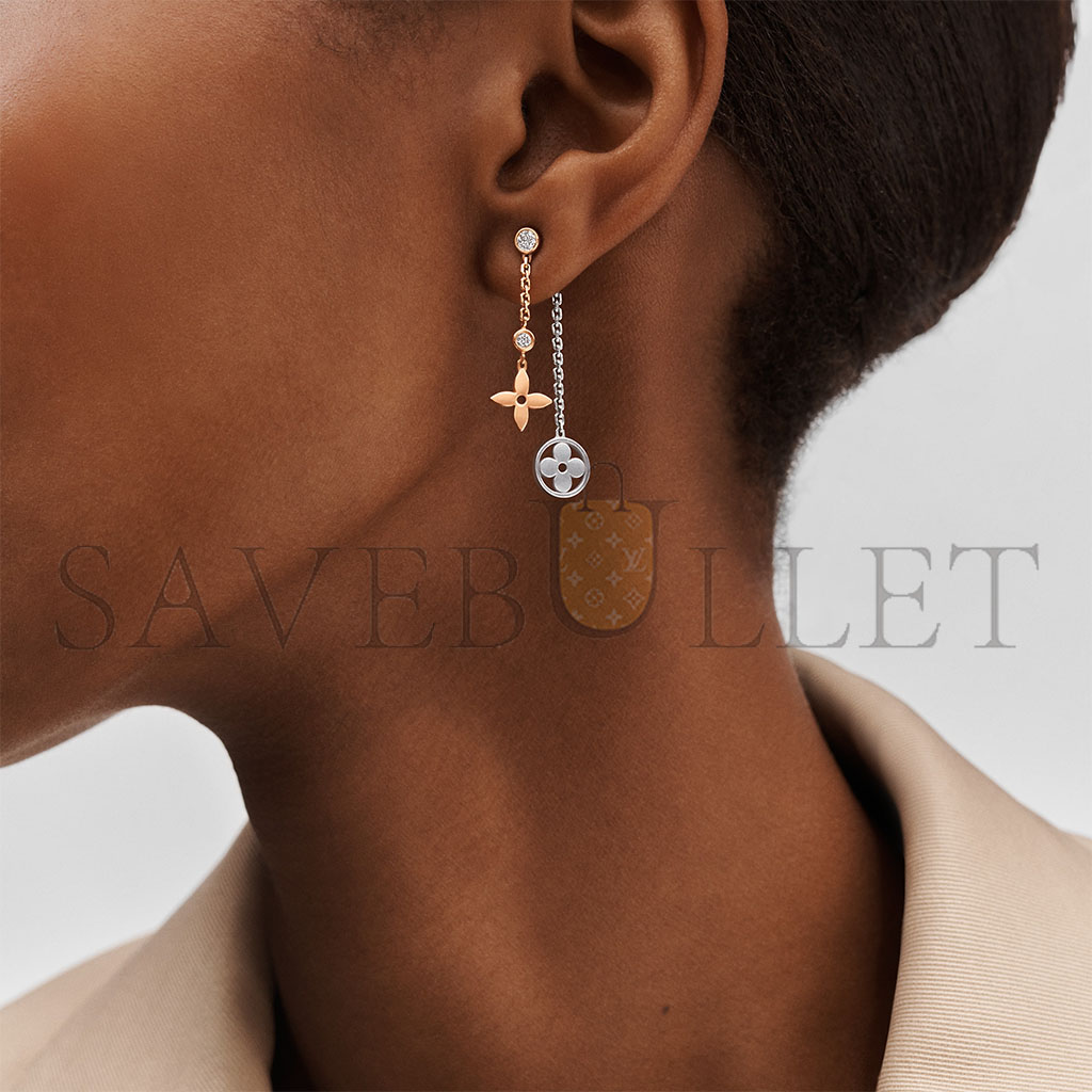 l**is v*t*n idylle blossom three-color gold and Di*m*nd long earrings q96413